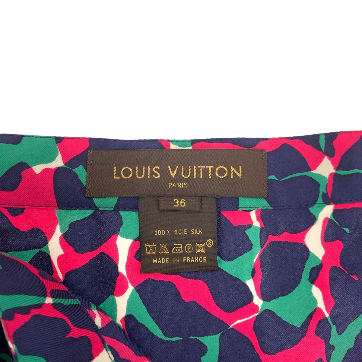 15415
LOUIS VUITTON ルイヴィトン サイズ36 マルチカラー シルク スカート 膝丈  レディース