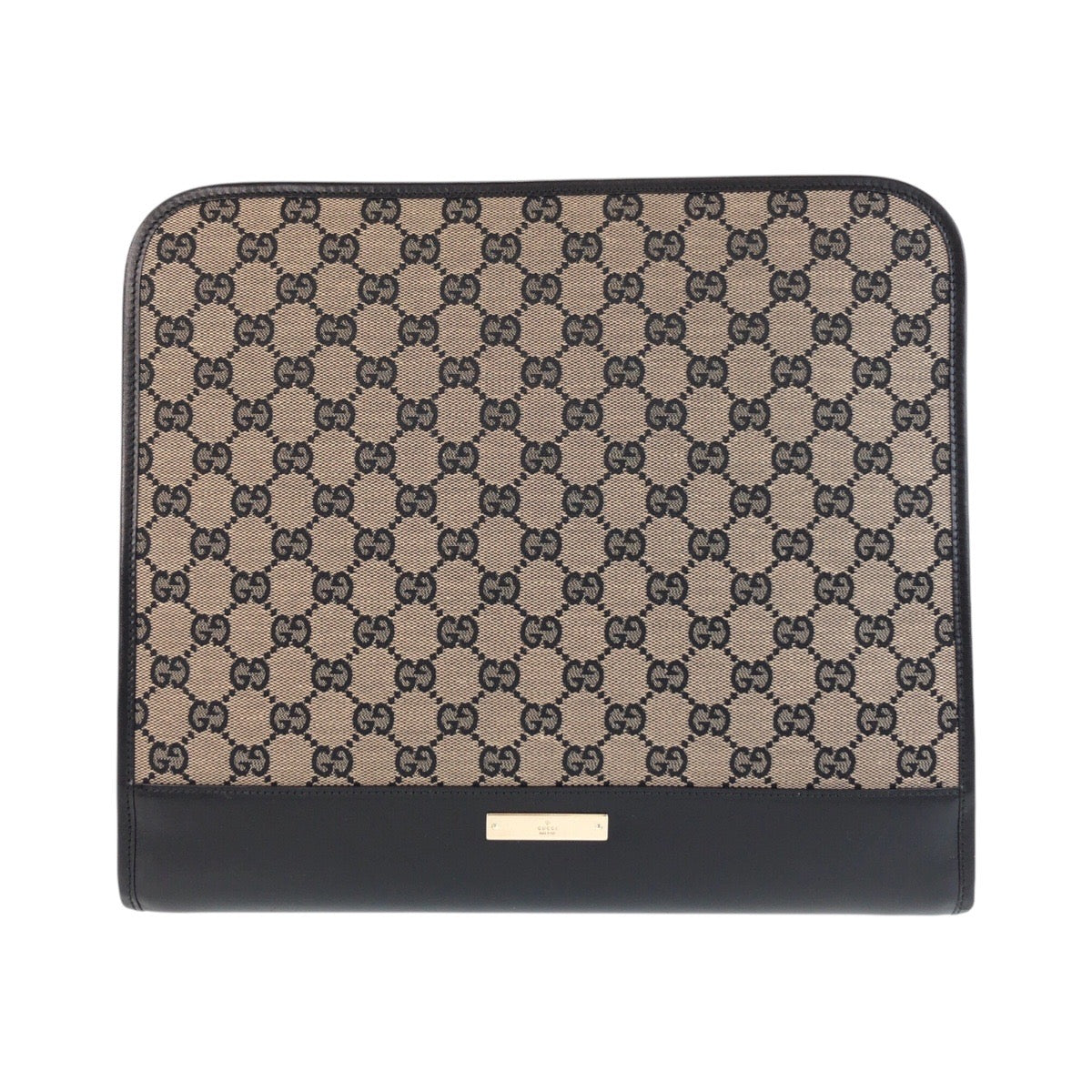 15417
GUCCI グッチ ペンケース付き ベージュ ブラック 黒  GGキャンバス / レザー 019 0434 ビジネスバッグ 書類ケース  レディース ABP34