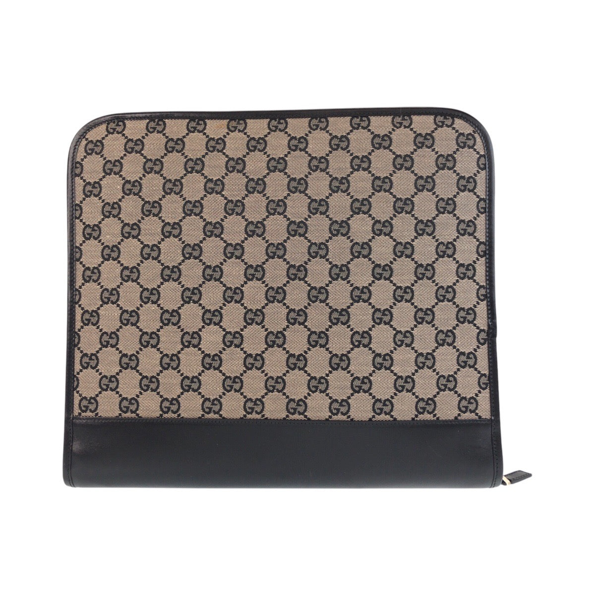 15417
GUCCI グッチ ペンケース付き ベージュ ブラック 黒  GGキャンバス / レザー 019 0434 ビジネスバッグ 書類ケース  レディース ABP34
