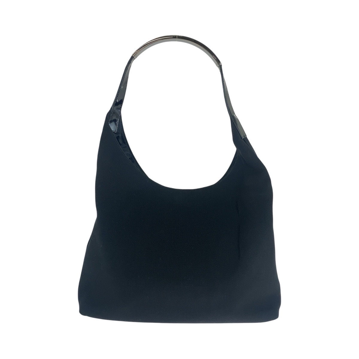 15422
GUCCI グッチ ホーボー ブラック 黒 シルバー金具 キャンバス / エナメル 001 3297 ショルダーバッグ  レディース AB16