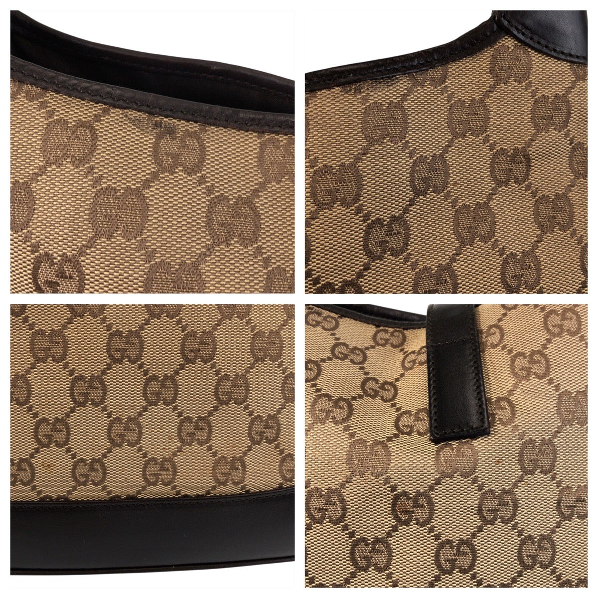 15425
GUCCI グッチ シェリーライン ジャッキー ベージュ ブラウン GGキャンバス / レザー 001 3346 ショルダーバッグ  レディース