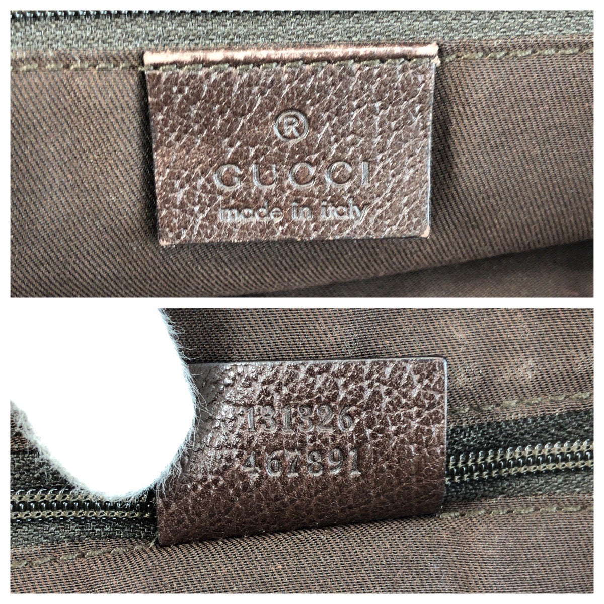 15426
GUCCI グッチ アビー ベージュ ブラウン ゴールド金具 GGキャンバス / レザー 131326 ショルダーバッグ メッセンジャーバッグ  レディース
