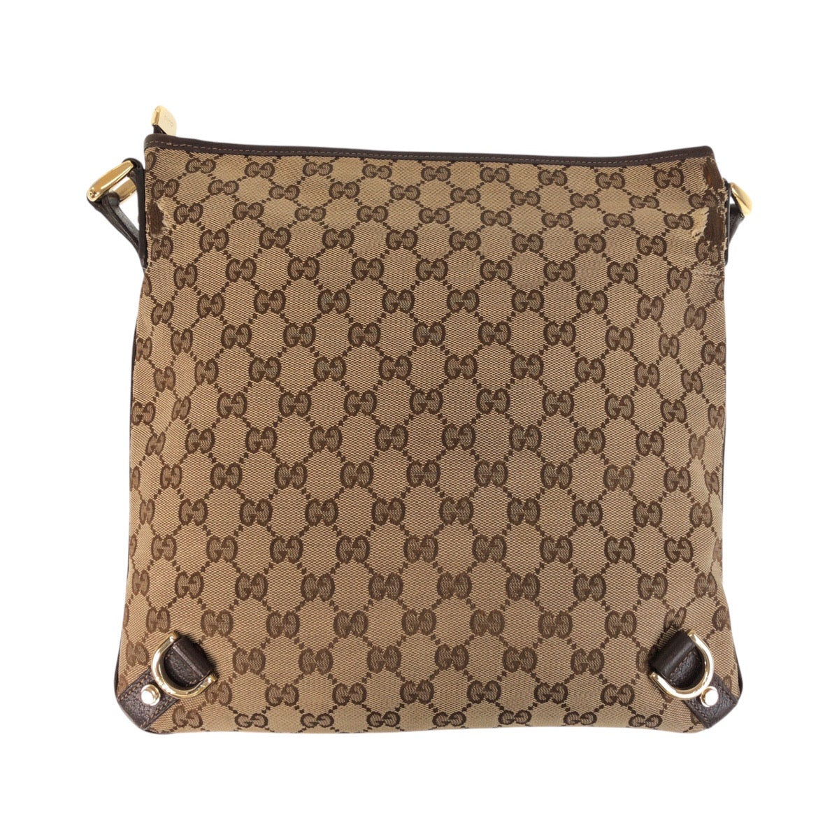 15426
GUCCI グッチ アビー ベージュ ブラウン ゴールド金具 GGキャンバス / レザー 131326 ショルダーバッグ メッセンジャーバッグ  レディース