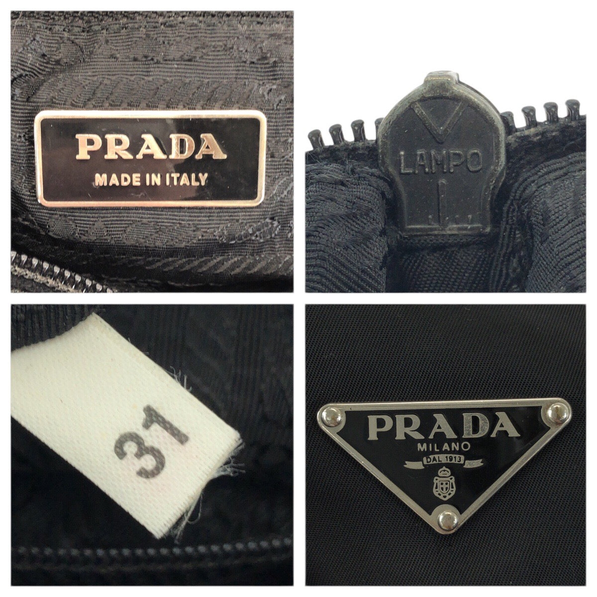 15429
PRADA プラダ テスート 三角ロゴプレート ブラック 黒 シルバー金具 ナイロン / レザー ショルダーバッグ メッセンジャーバッグ レディース AB