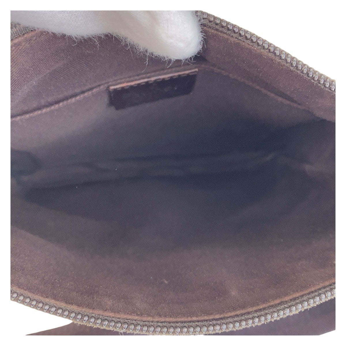 15431
GUCCI グッチ ベージュ ブラウン シルバー金具 GGキャンバス / レザー 147671 ショルダーバッグ ポシェット  レディース
