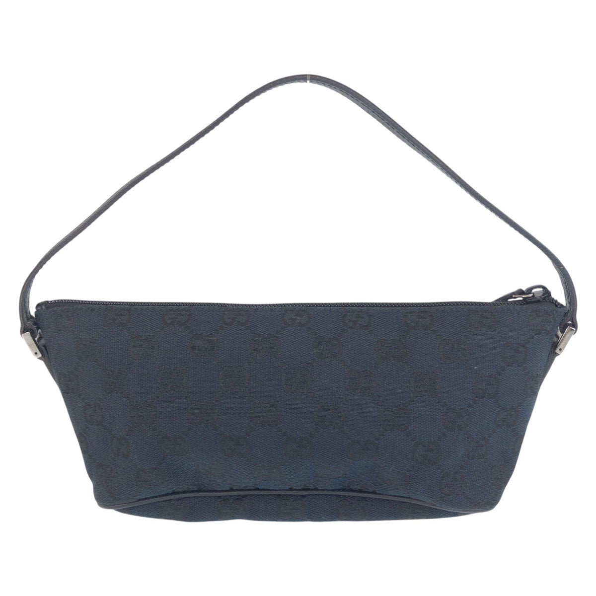 15433
GUCCI グッチ ネイビー グラック 黒 GGキャンバス / レザー 039 1103 ハンドバッグ アクセサリーポーチ  レディース