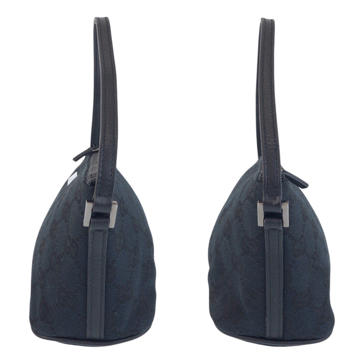15433
GUCCI グッチ ネイビー グラック 黒 GGキャンバス / レザー 039 1103 ハンドバッグ アクセサリーポーチ  レディース