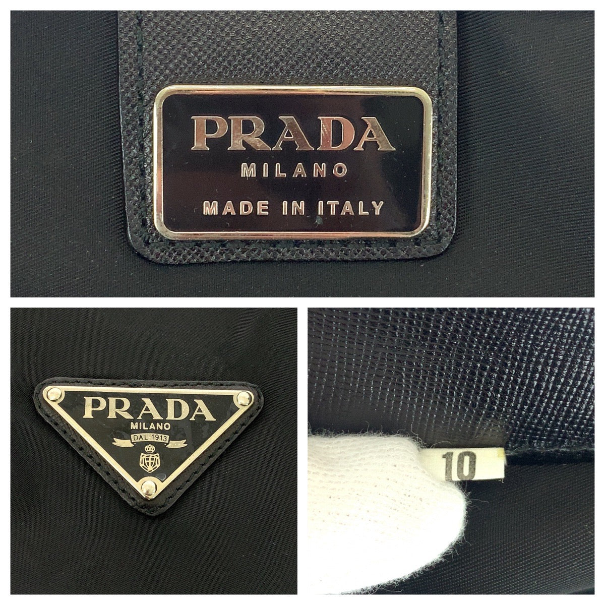 15435
PRADA プラダ テスート 三角ロゴプレート 男女兼用 ブラック 黒 シルバー金具 ナイロン V172 ボストンバッグ ショルダーバッグ 2way  レディース