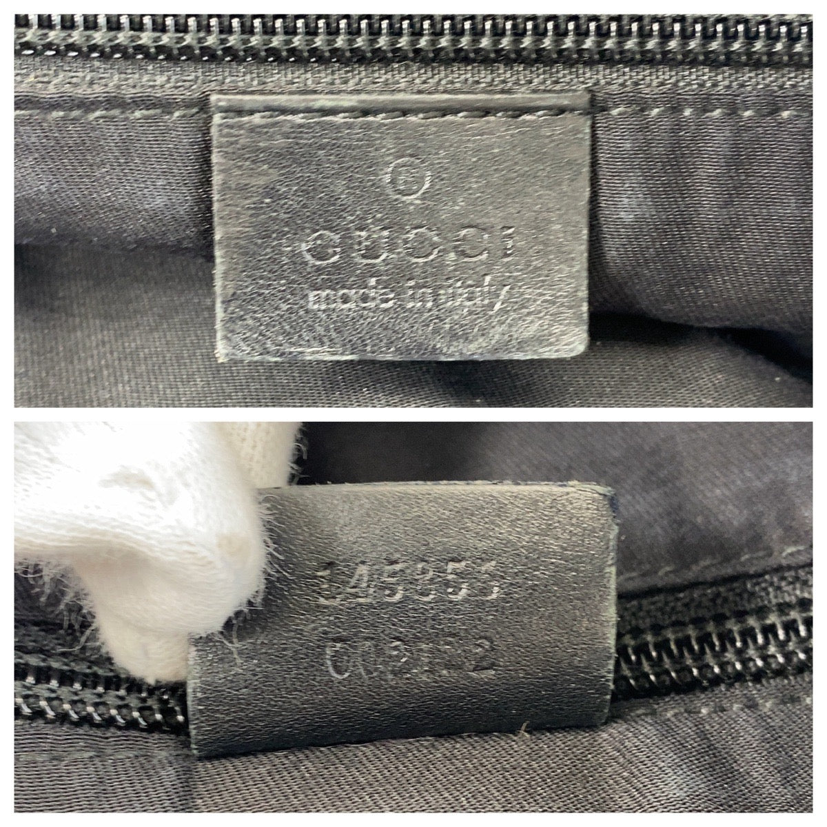 15439
GUCCI グッチ ブラック 黒 GGキャンバス / レザー 145355 ショルダーバッグ メッセンジャーバッグ  レディース