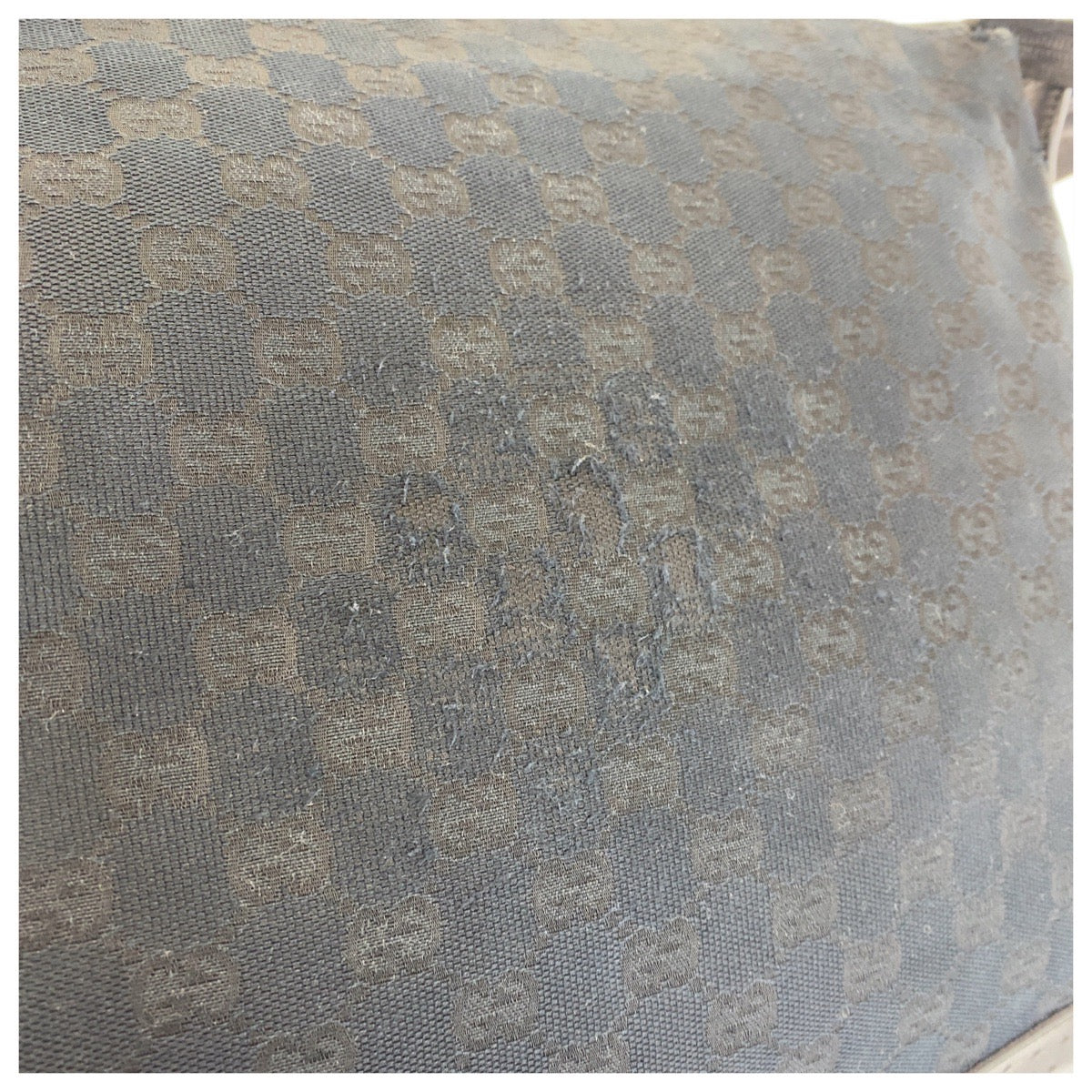 15439
GUCCI グッチ ブラック 黒 GGキャンバス / レザー 145355 ショルダーバッグ メッセンジャーバッグ  レディース