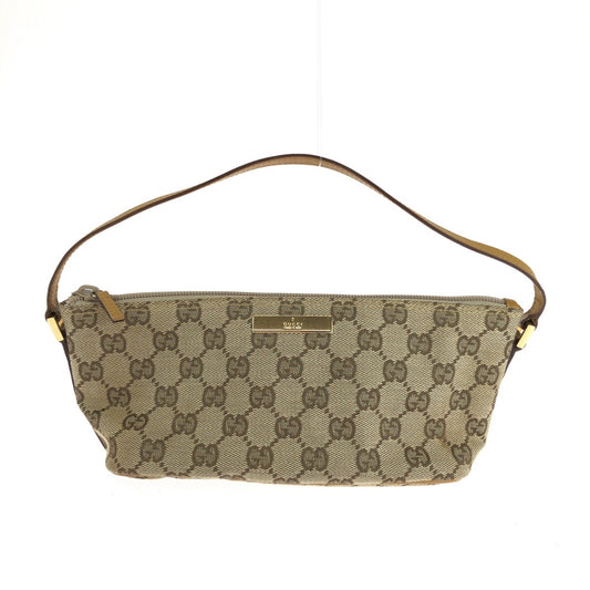 15440
GUCCI グッチ ベージュ ブラウン ゴールド金具 GGキャンバス 039 1103 ハンドバッグ アクセサリーポーチ  レディース