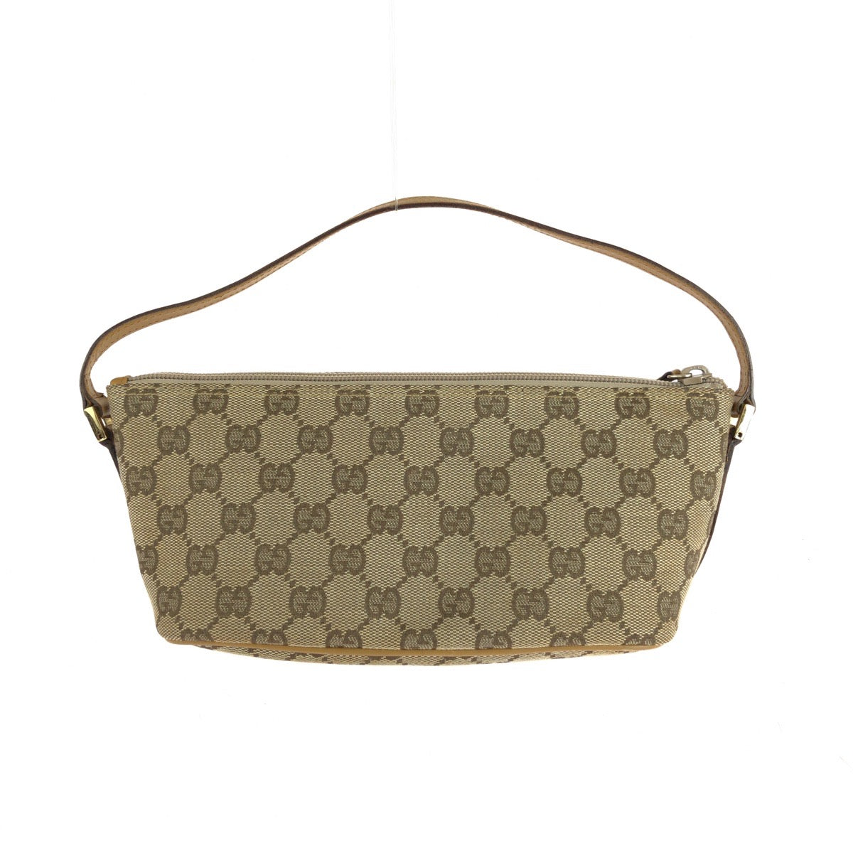 15440
GUCCI グッチ ベージュ ブラウン ゴールド金具 GGキャンバス 039 1103 ハンドバッグ アクセサリーポーチ  レディース