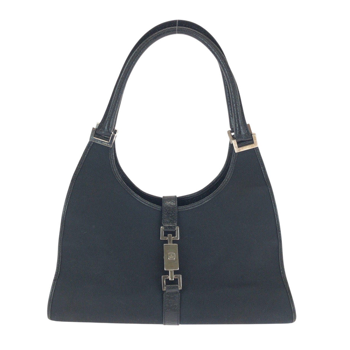 15441
GUCCI グッチ ジャッキー ブラック 黒 シルバー金具 GGキャンバス 002 1067 ホーボー ワンショルダーバッグ 肩掛け  レディース