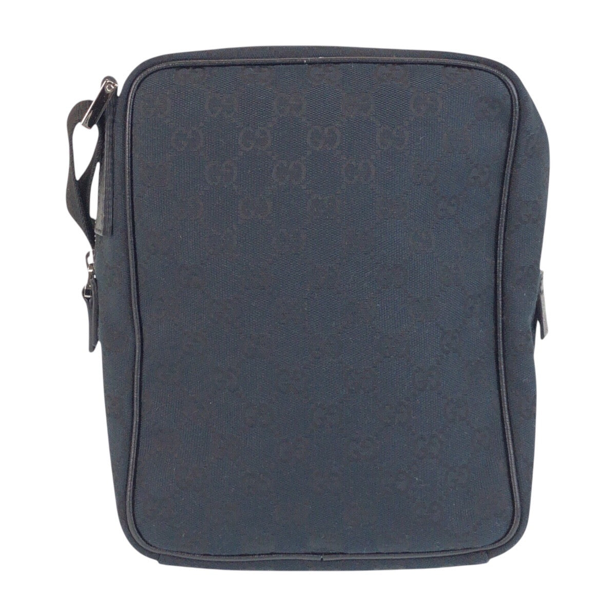 15442
GUCCI グッチ ブラック 黒 シルバー金具 GGキャンバス 122759 斜め掛け ショルダーバッグ 男女兼用  レディース A38