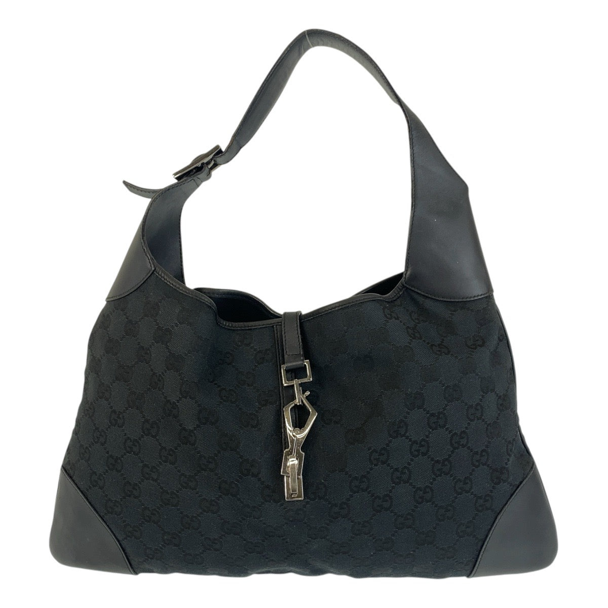 15443
GUCCI グッチ ブラック 黒 GGキャンバス / レザー 001 4075 ショルダーバッグ  レディース