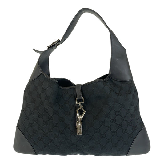 15443
GUCCI グッチ ブラック 黒 GGキャンバス / レザー 001 4075 ショルダーバッグ  レディース