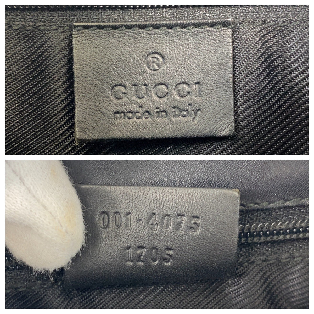 15443
GUCCI グッチ ブラック 黒 GGキャンバス / レザー 001 4075 ショルダーバッグ  レディース