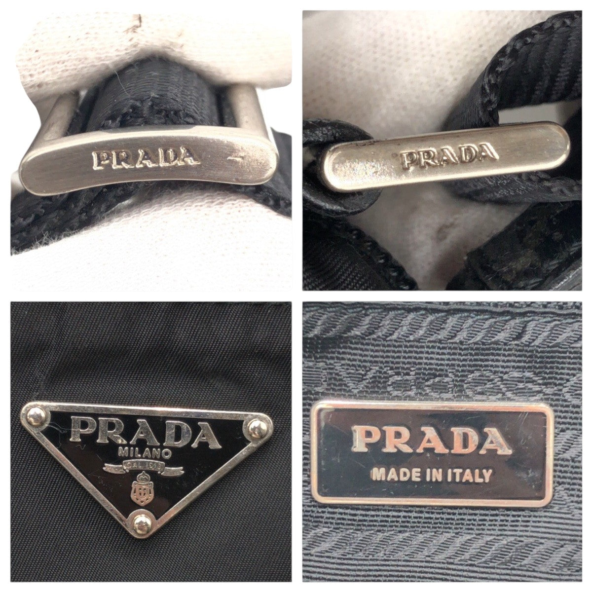 15447
PRADA プラダ テスート 三角ロゴ ブラック 黒 ナイロン ショルダーバッグ メッセンジャーバッグ 男女兼用  メンズ