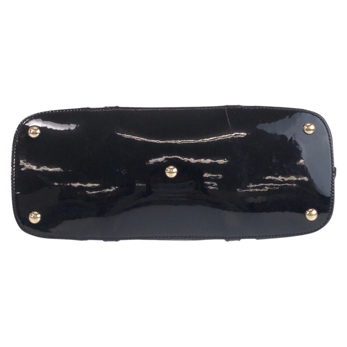 15448
GUCCI グッチ マイクログッチシマ ブラック 黒 ゴールド金具 パテントレザー 309617 ハンドバッグ  レディース