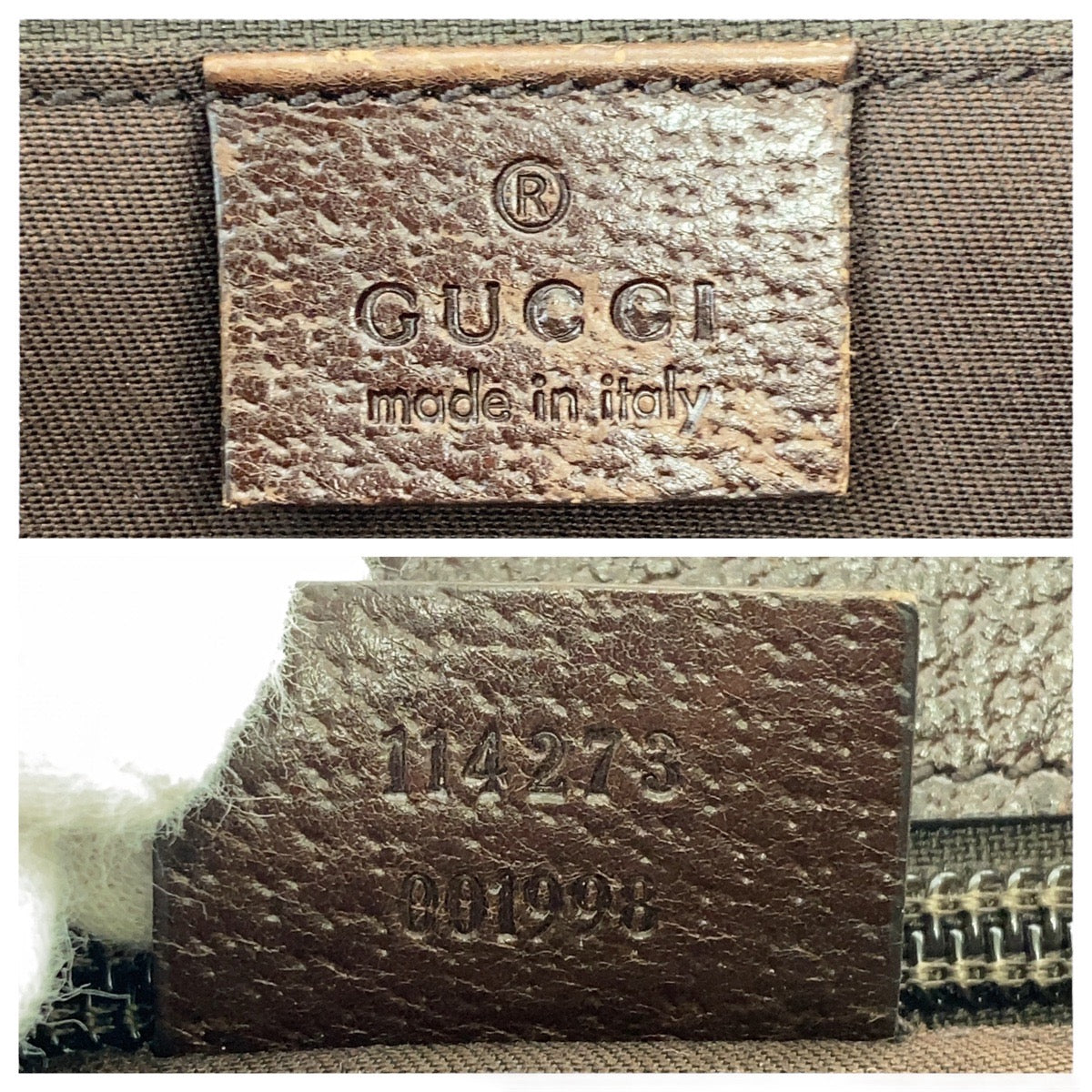 15453
GUCCI グッチ ベージュ ブラウン シルバー金具 GGキャンバス / レザー 114273 斜め掛け ショルダーバッグ  レディース A41