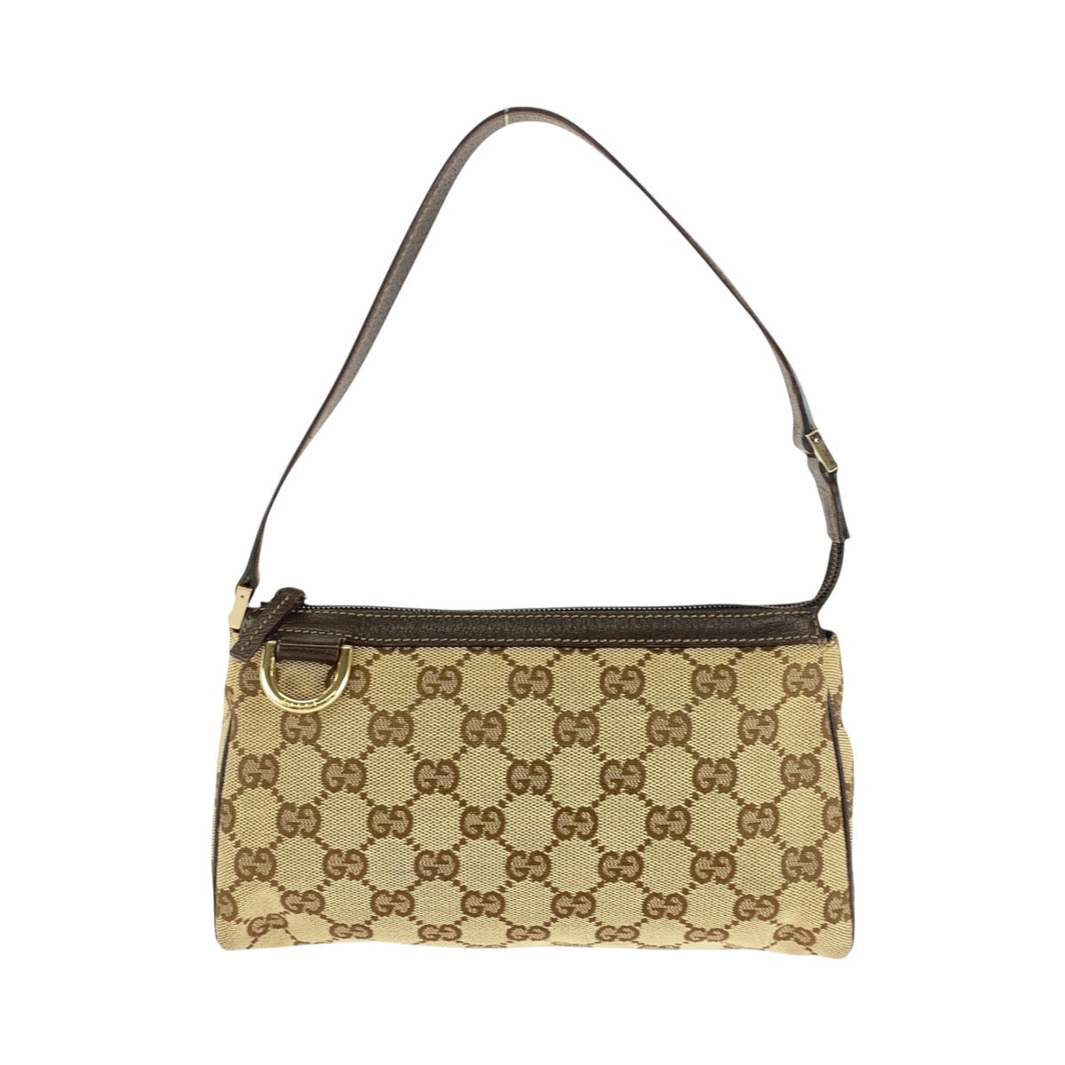 15457
GUCCI グッチ ブラウン ゴールド金具 GGキャンバス / レザー 145750 ブラウン アクセサリーポーチ  レディース