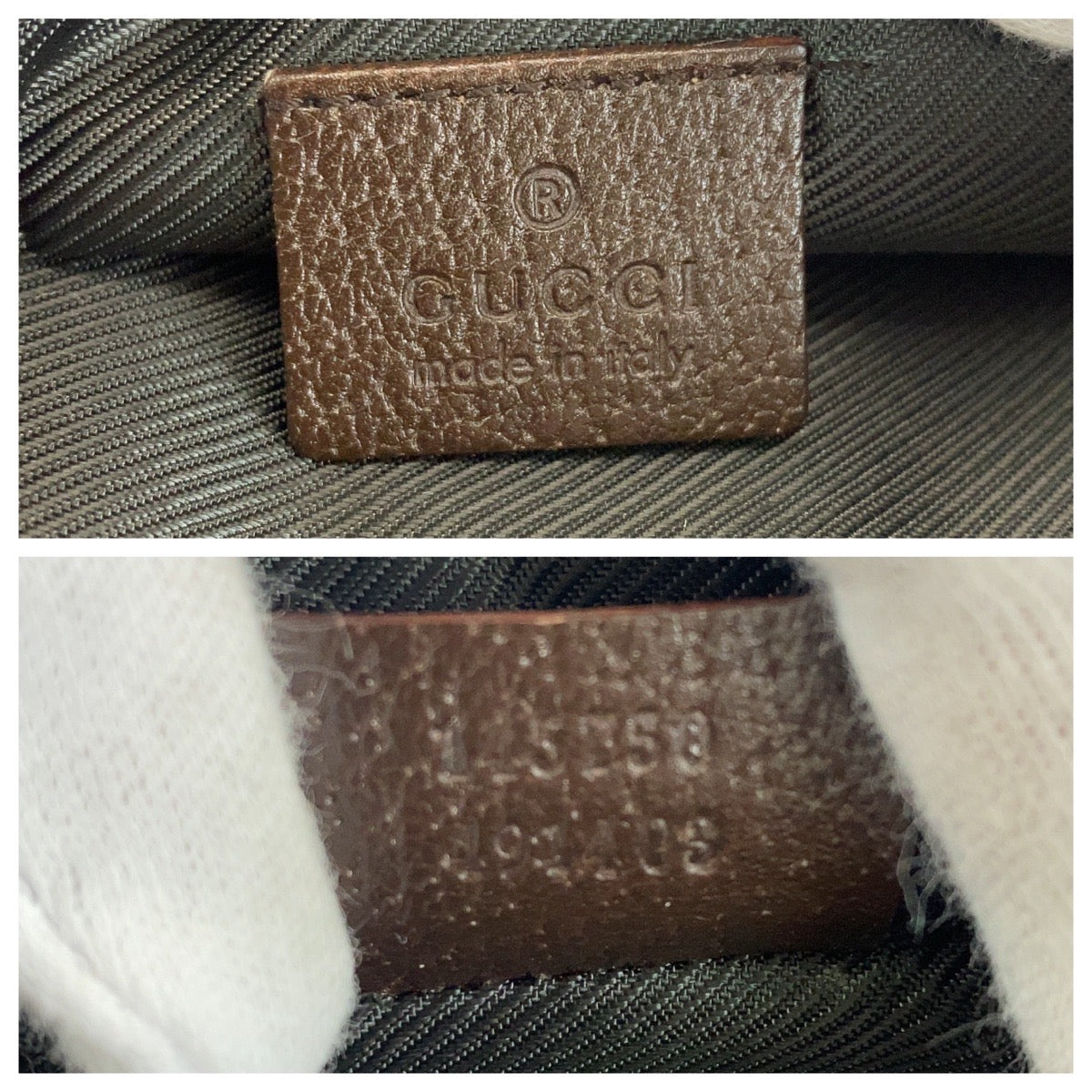 15457
GUCCI グッチ ブラウン ゴールド金具 GGキャンバス / レザー 145750 ブラウン アクセサリーポーチ  レディース