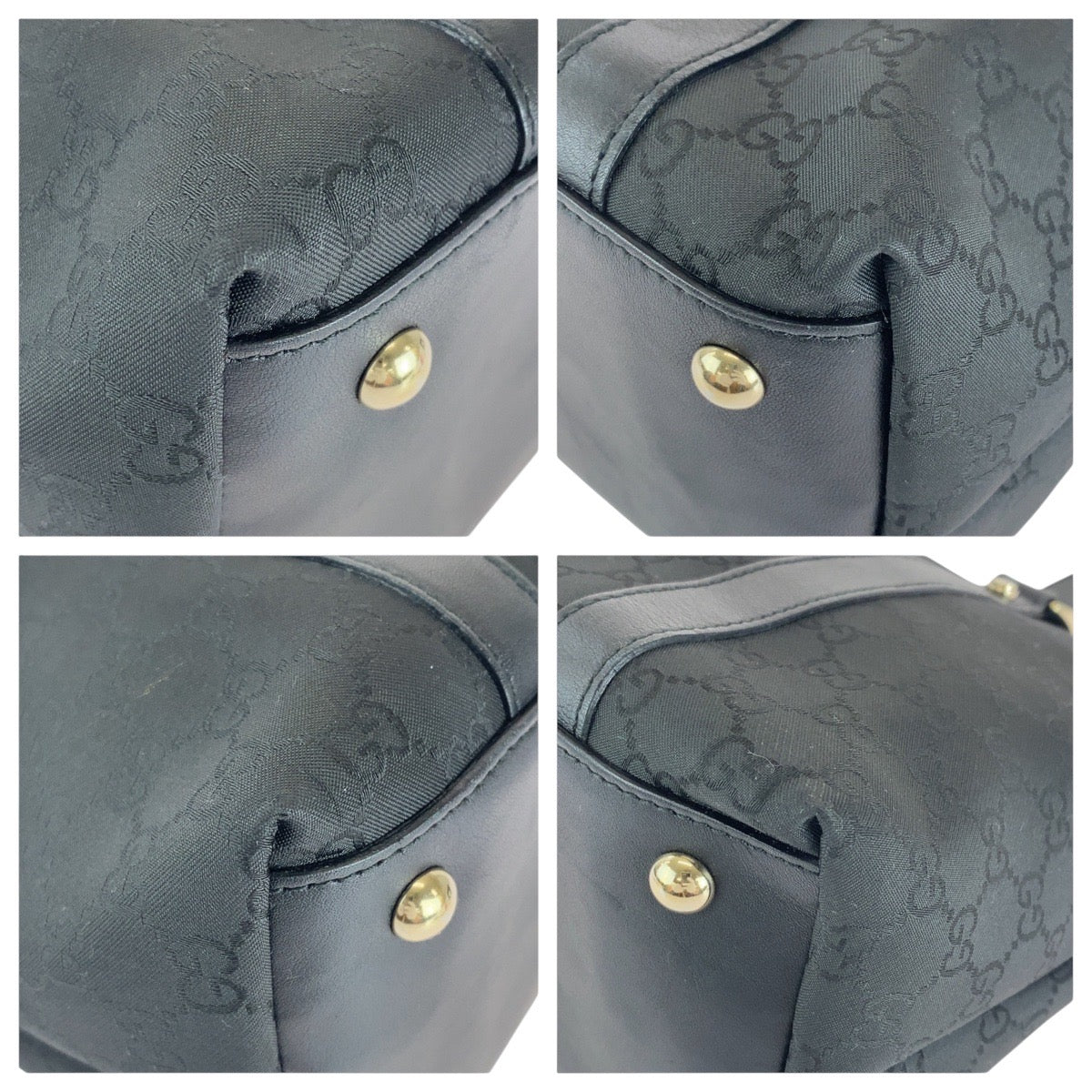 15458
GUCCI グッチ ブラック 黒 ゴールド金具 GGキャンバス / レザー 272399 トートバッグ ショルダーバッグ  レディース A46