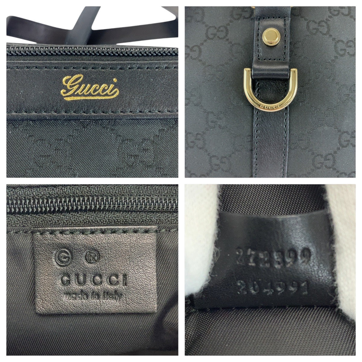 15458
GUCCI グッチ ブラック 黒 ゴールド金具 GGキャンバス / レザー 272399 トートバッグ ショルダーバッグ  レディース A46