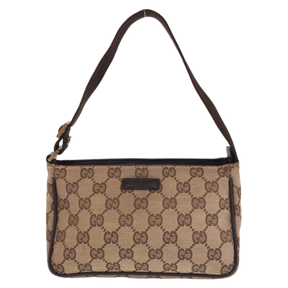 15460
GUCCI グッチ ブラウン ベージュ ゴールド金具 GGキャンバス 106644 ショルダーバッグ アクセサリーポーチ  レディース