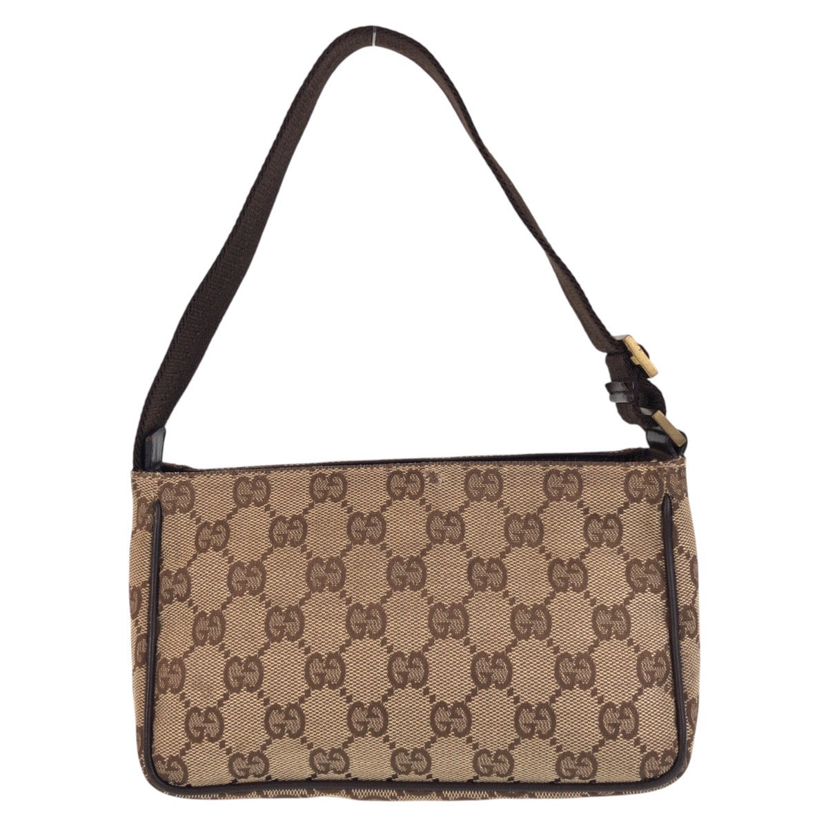 15460
GUCCI グッチ ブラウン ベージュ ゴールド金具 GGキャンバス 106644 ショルダーバッグ アクセサリーポーチ  レディース