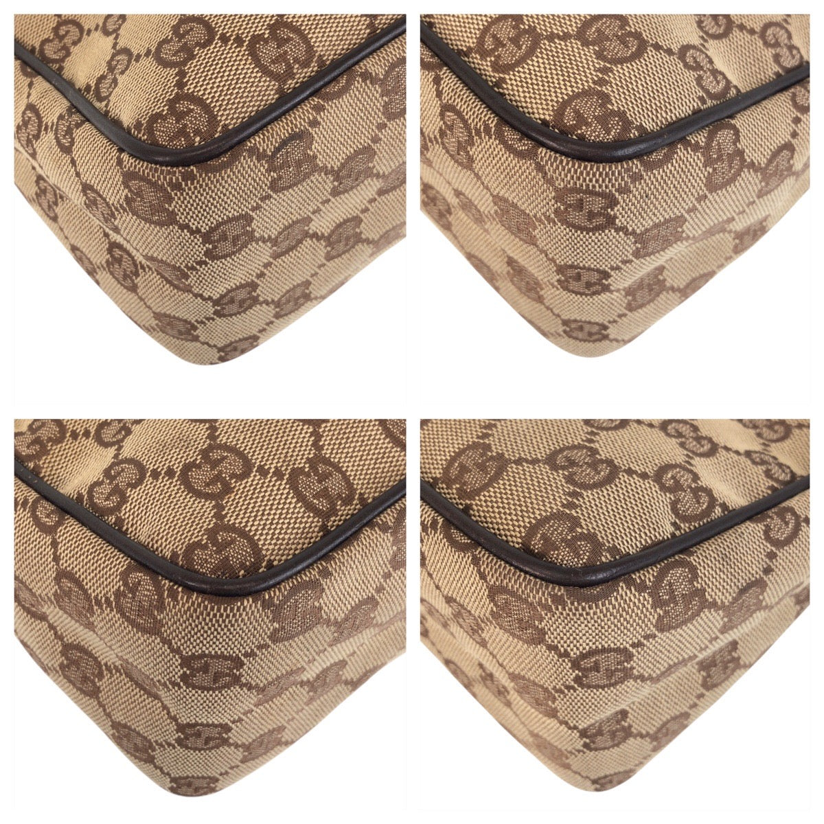 15460
GUCCI グッチ ブラウン ベージュ ゴールド金具 GGキャンバス 106644 ショルダーバッグ アクセサリーポーチ  レディース