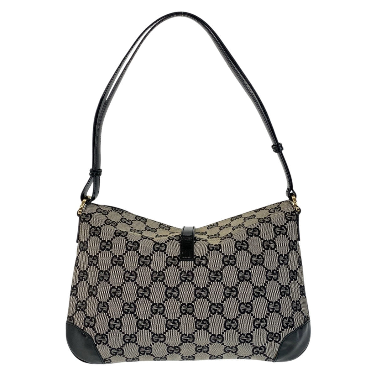 15461
GUCCI グッチ ブラック 黒 ゴールド金具 GGキャンバス / エナメル 14147 ショルダーバッグ  レディース