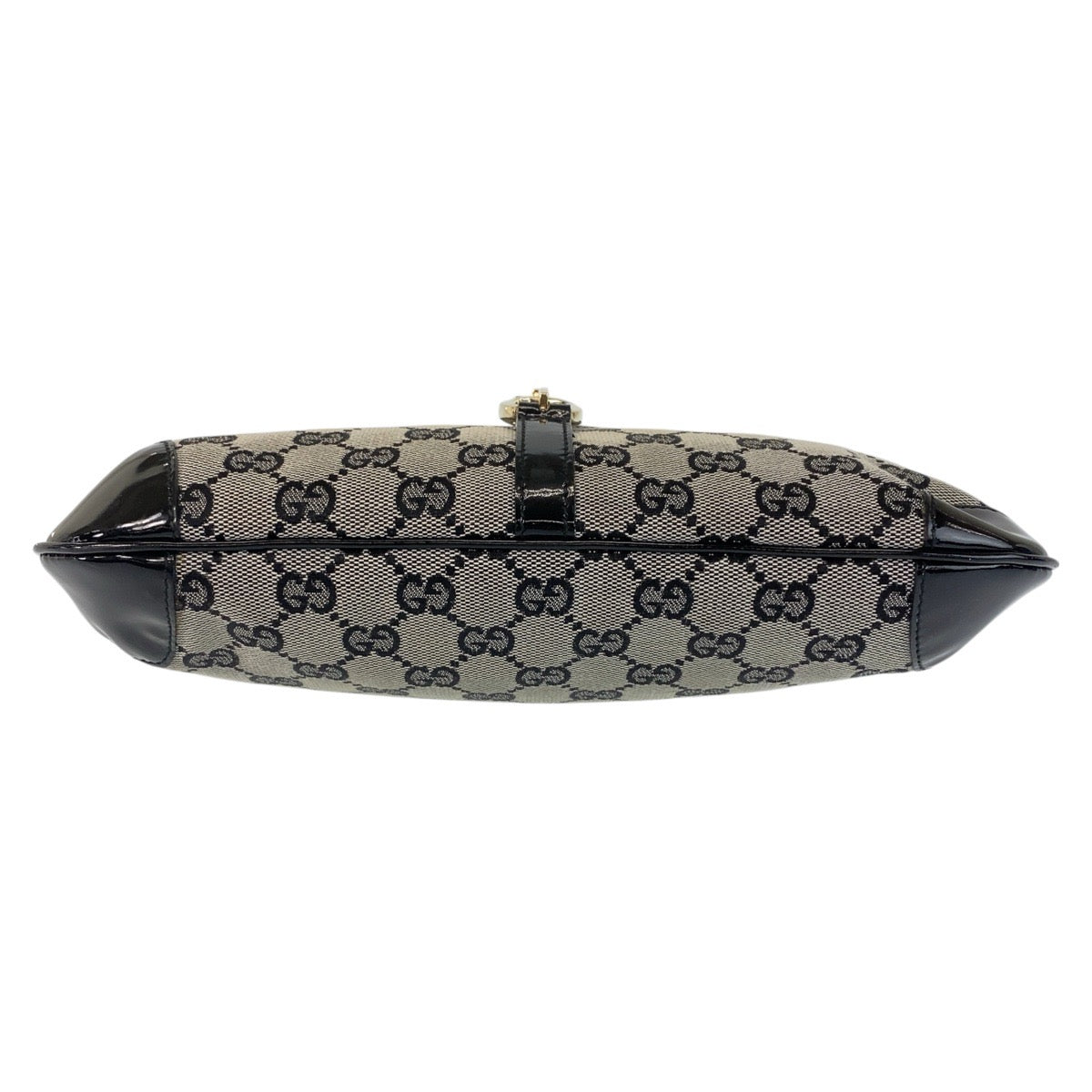 15461
GUCCI グッチ ブラック 黒 ゴールド金具 GGキャンバス / エナメル 14147 ショルダーバッグ  レディース