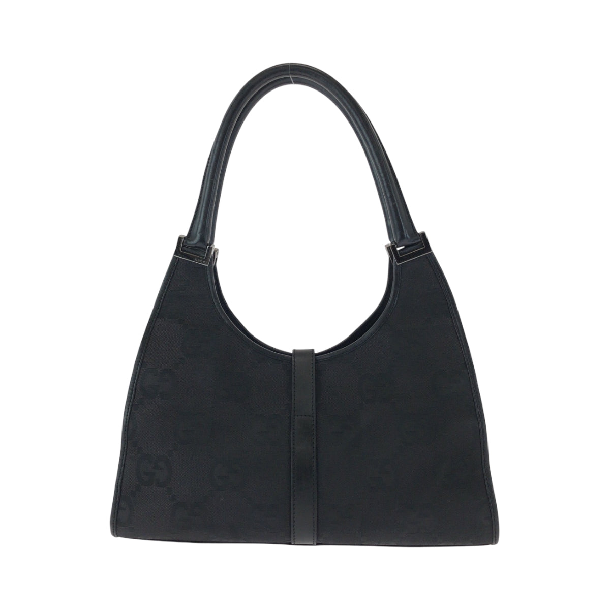 15462
GUCCI グッチ ジャッキー ブラック 黒 シルバー金具 GGキャンバス 002 1067 ホーボー ワンショルダーバッグ 肩掛け  レディース