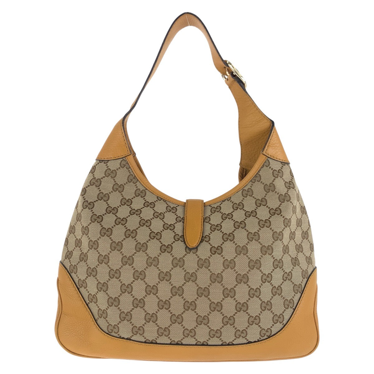 15463
GUCCI グッチ シェリーライン ニュージャッキー ホーボー イエロー ベージュ ゴールド金具 GGキャンバス / レザー 277520 ショルダーバッグ  レディース