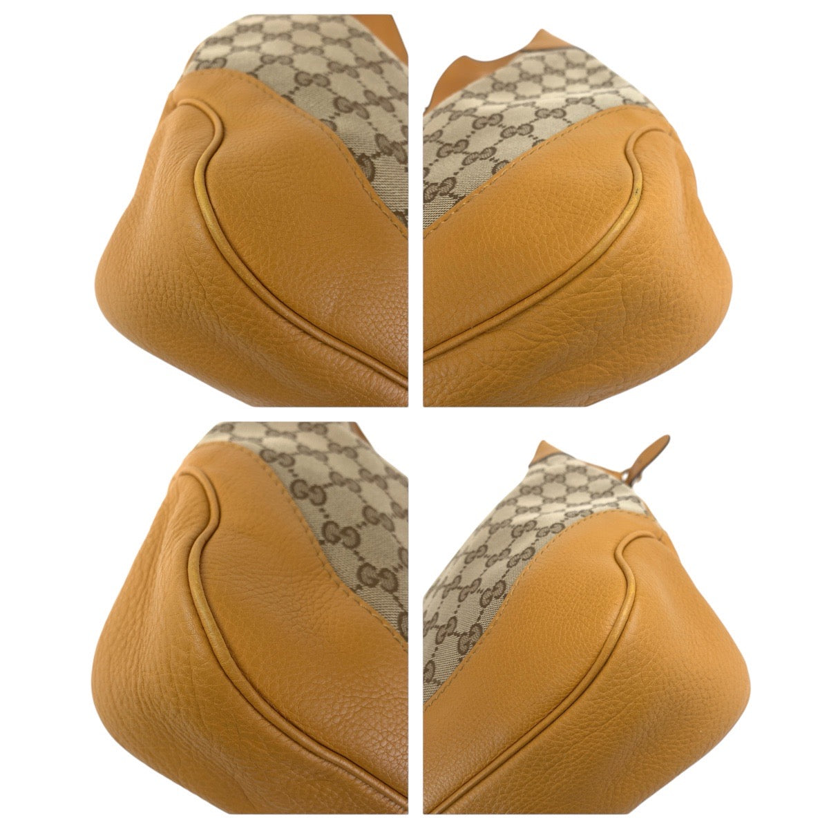 15463
GUCCI グッチ シェリーライン ニュージャッキー ホーボー イエロー ベージュ ゴールド金具 GGキャンバス / レザー 277520 ショルダーバッグ  レディース