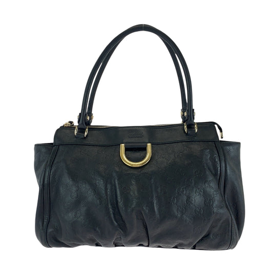 15465
GUCCI グッチ アビー ブラック シルバー金具 レザー 189831 トートバッグ ショルダーバッグ  レディース ABP48