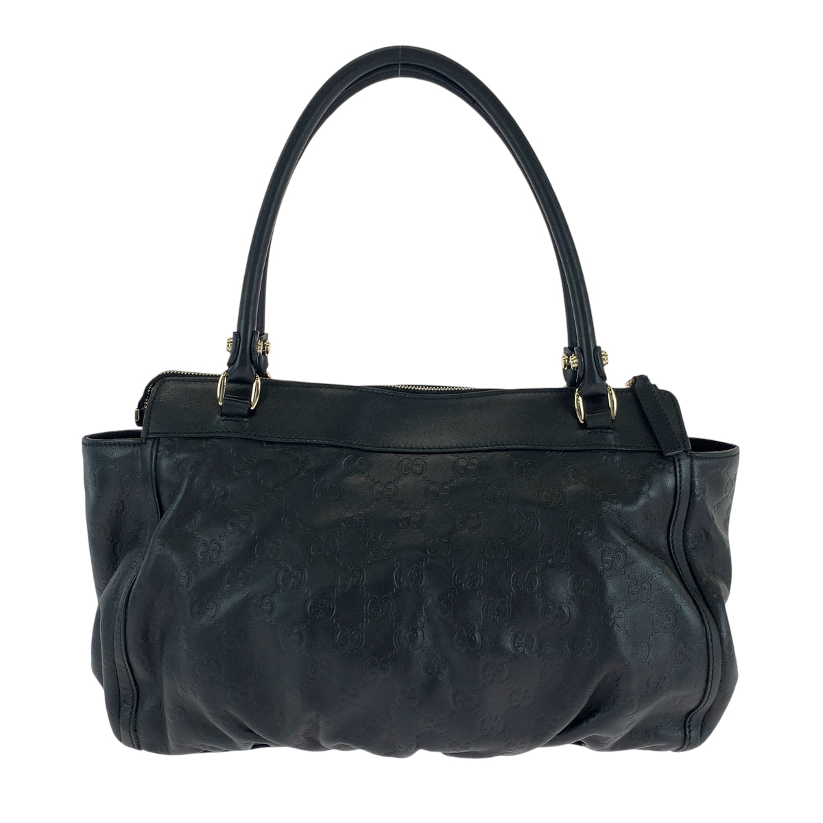 15465
GUCCI グッチ アビー ブラック シルバー金具 レザー 189831 トートバッグ ショルダーバッグ  レディース ABP48