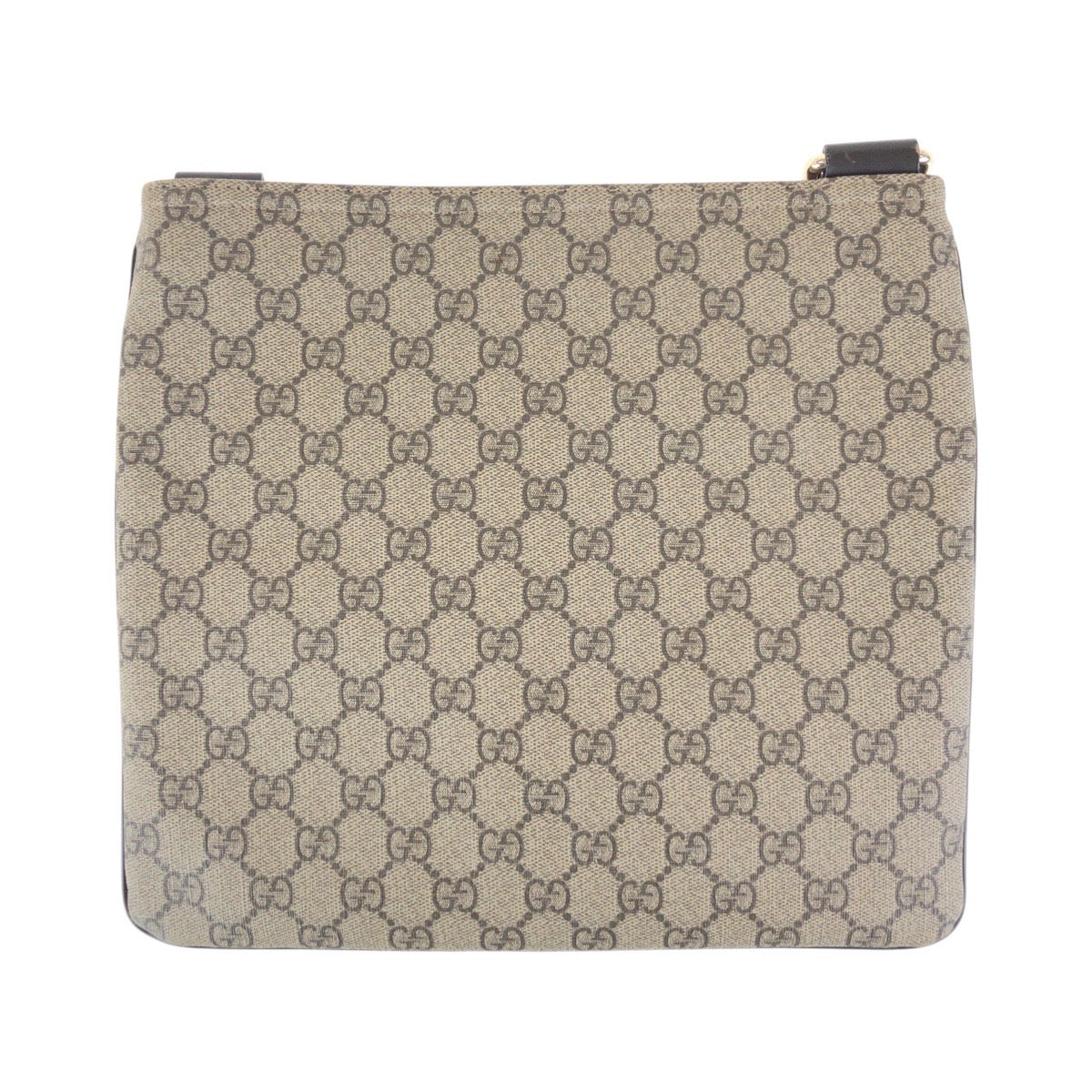 15466
GUCCI グッチ ブラウン グレー ゴールド金具 GGスプリームキャンバス / レザー 295257 ショルダーバッグ ポシェット  レディース A44