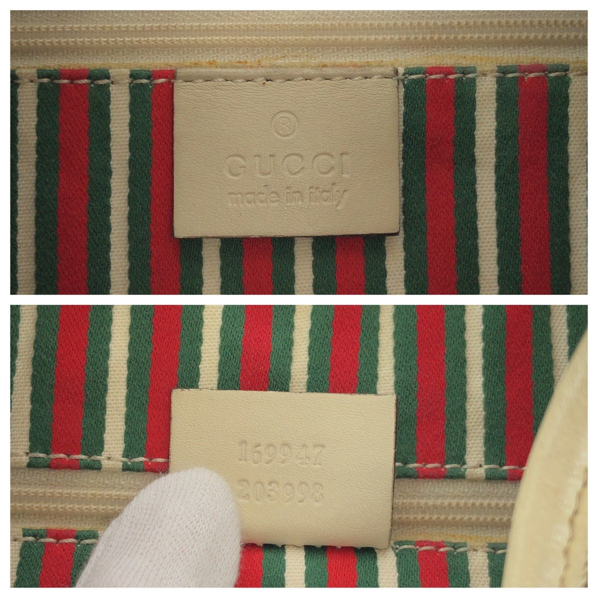 15467
GUCCI グッチ ニューブリット ベージュ アイボリー ゴールド金具 GGキャンバス 169947 ホーボー ワンショルダーバッグ 肩掛け  レディース