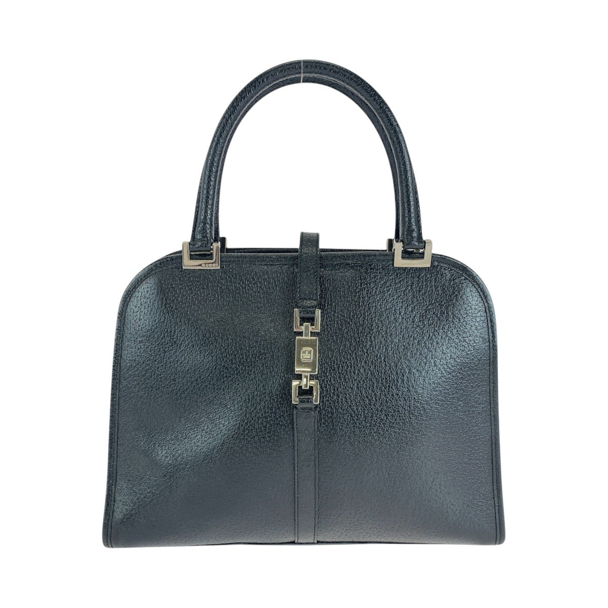 15469
GUCCI グッチ ジャッキー ブラック 黒 シルバー金具 レザー 002 1071 トートバッグ ハンドバッグ レディース A40