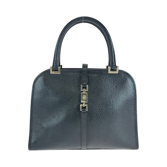 15469
GUCCI グッチ ジャッキー ブラック 黒 シルバー金具 レザー 002 1071 トートバッグ ハンドバッグ レディース A40