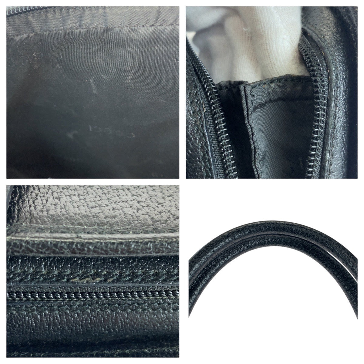 15469
GUCCI グッチ ジャッキー ブラック 黒 シルバー金具 レザー 002 1071 トートバッグ ハンドバッグ レディース A40