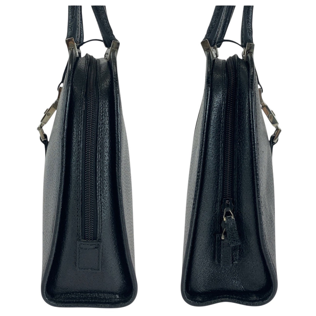 15469
GUCCI グッチ ジャッキー ブラック 黒 シルバー金具 レザー 002 1071 トートバッグ ハンドバッグ レディース A40