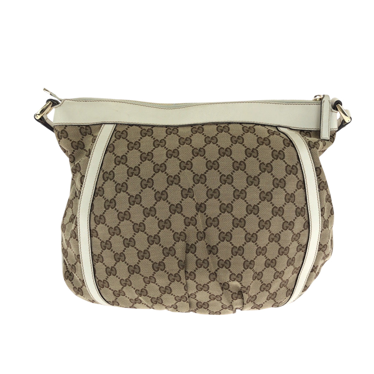 15470
GUCCI グッチ アビー ベージュ ホワイト ゴールド金具 GGキャンバス 204940 ショルダーバッグ メッセンジャーバッグ  レディース