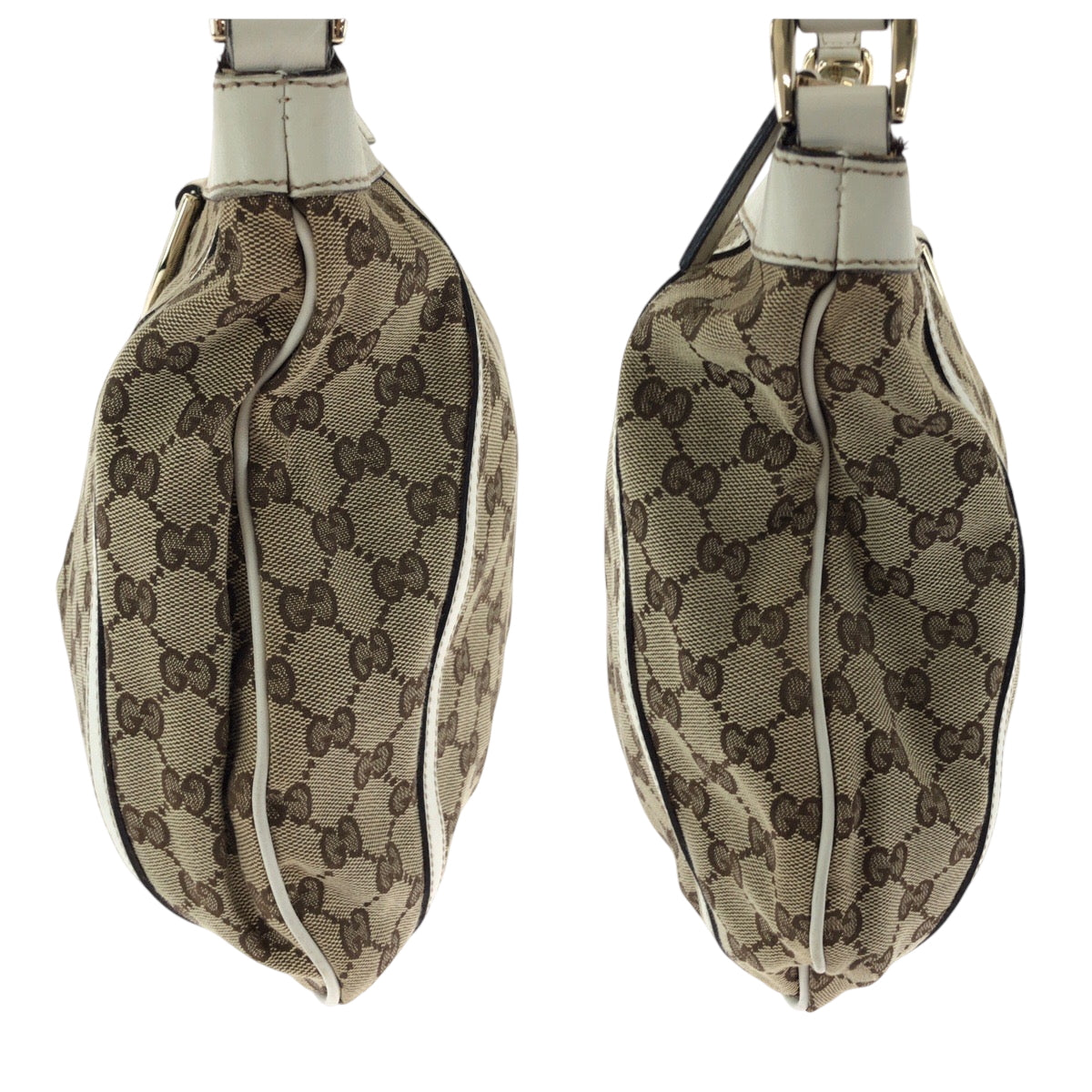 15470
GUCCI グッチ アビー ベージュ ホワイト ゴールド金具 GGキャンバス 204940 ショルダーバッグ メッセンジャーバッグ  レディース