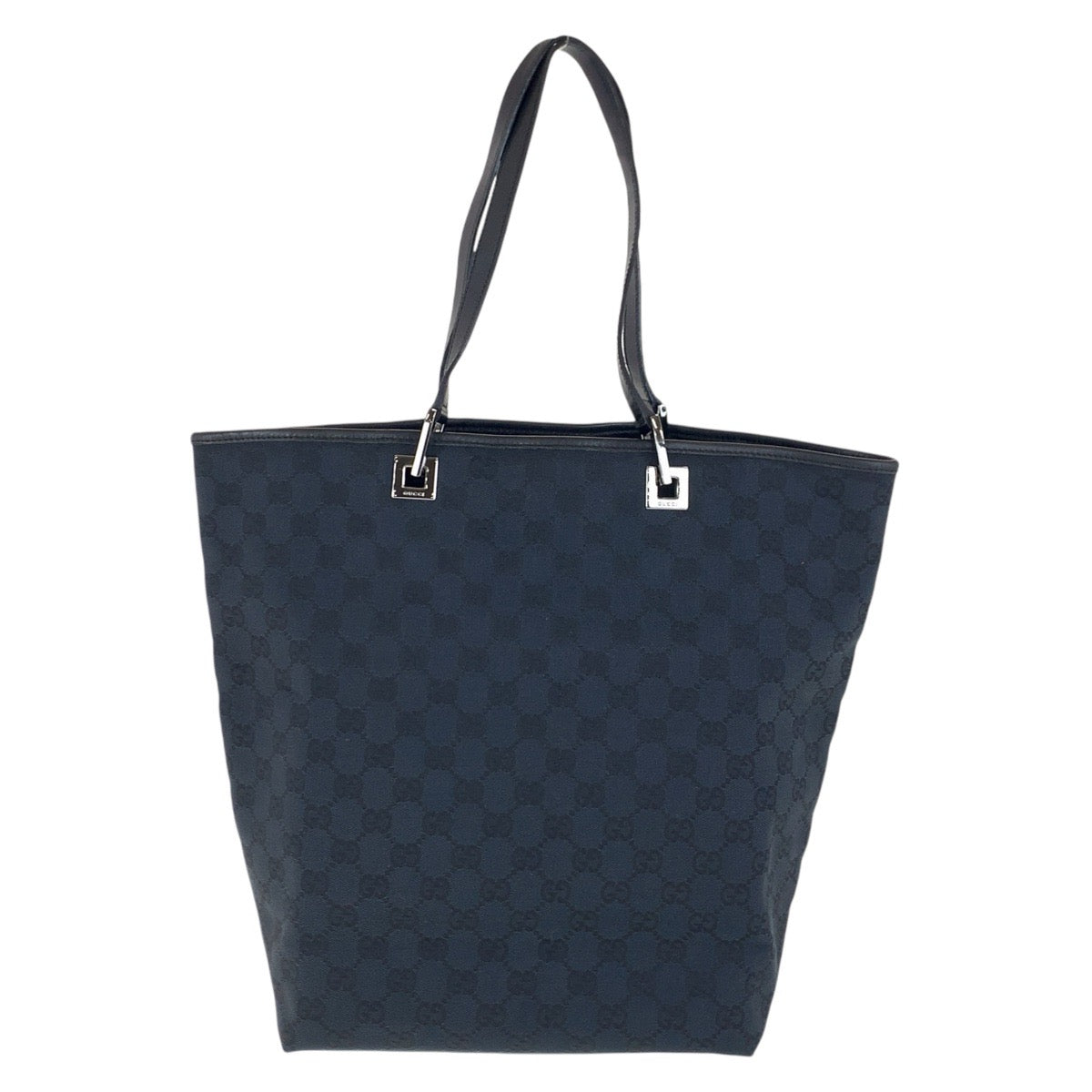 15471
GUCCI グッチ ブラック 黒 シルバー金具 GGキャンバス / レザー 31243 トートバッグ ショルダーバッグ  レディース ABP28