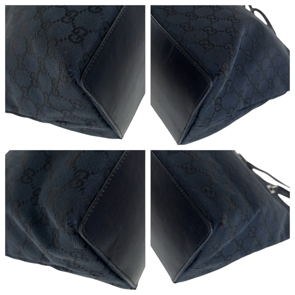 15471
GUCCI グッチ ブラック 黒 シルバー金具 GGキャンバス / レザー 31243 トートバッグ ショルダーバッグ  レディース ABP28