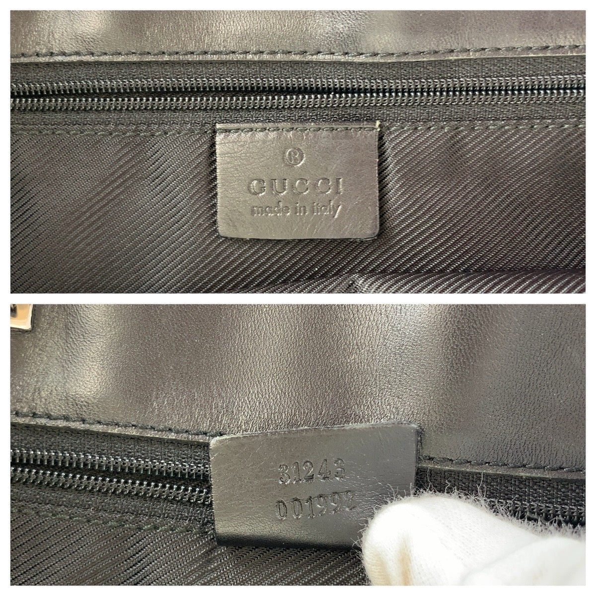 15471
GUCCI グッチ ブラック 黒 シルバー金具 GGキャンバス / レザー 31243 トートバッグ ショルダーバッグ  レディース ABP28