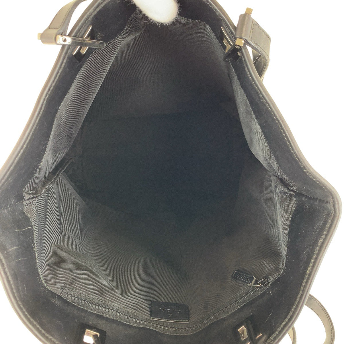 15471
GUCCI グッチ ブラック 黒 シルバー金具 GGキャンバス / レザー 31243 トートバッグ ショルダーバッグ  レディース ABP28
